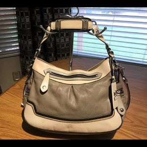 Coach Madison Gray Leather Spectator Shoulder Bag